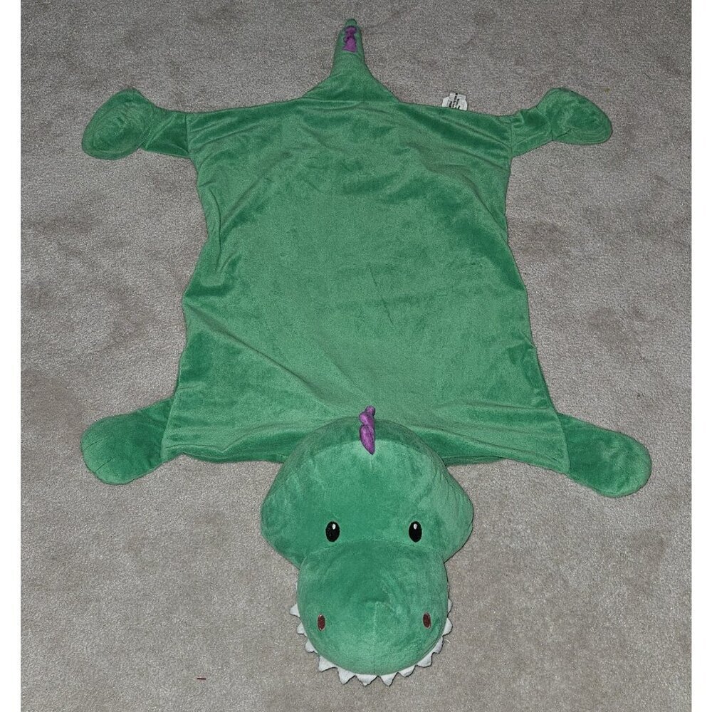 Town & Country Green Purple Dinosaur Plush Pillow Case Cover